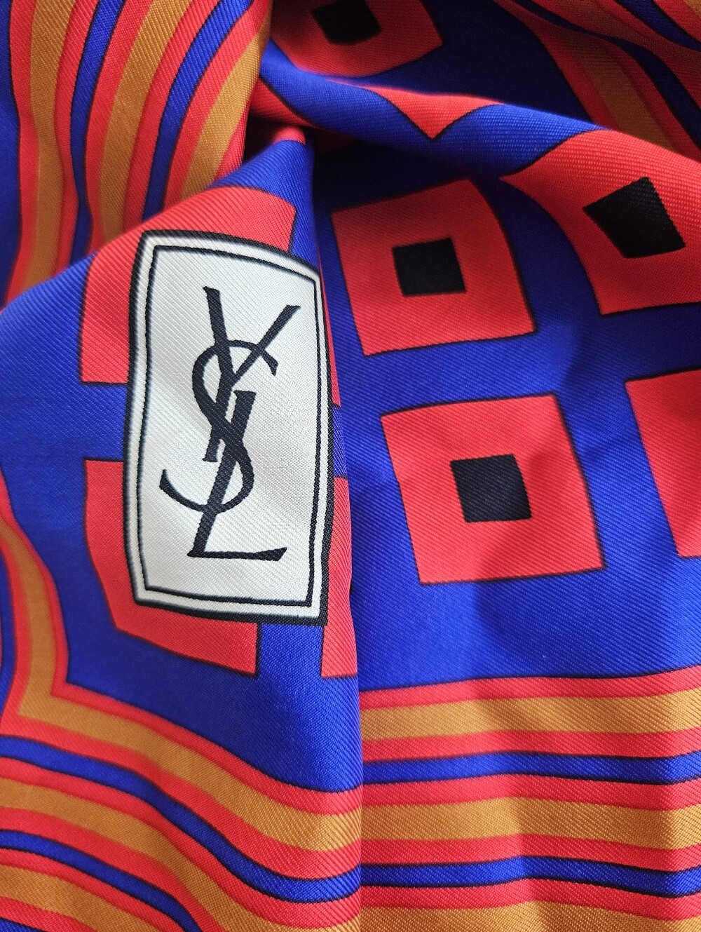 Vintage Yves Saint Laurent Silk Scarf - Picture 2 of 4